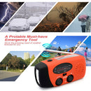 2000mAh Portable Hand Crank FM AM WB NOAA Radio Solar Radio Torch (Orange) Newly