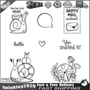 Snail Mushroom Envelope Transparent Silicone Seal Stamp for Album DIY (B) Newly