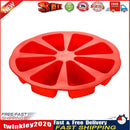 8 Grids Silicone Fondant Cake Molds Kitchen Pizza Plate Bakeware (Red) Newly