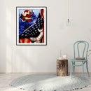 5D Diamond Painting USA Independence Day Full Round Drill DIY Home Picture Ki