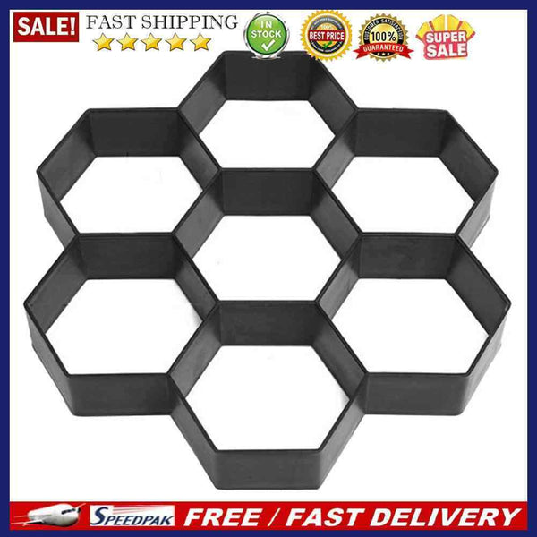 Garden Walk Pavement Mold DIY Manually Paving Concrete Molds (Hexagon)