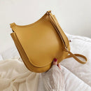 Girls PU Leather Solid Color Shoulder Packs Women Large Chain Crossbody Handbags