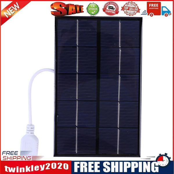 USB Solar Panel Outdoor 5W 5V Polysilicon + Epoxy Travel DIY Solar Charger