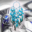 Blue Dream Catcher Net with Feathers Wall Hanging Decoration Ornament Home Car De