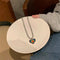 Women Hip Hop Chain Clavicle Chain Heart Shape Necklace Round Bead Necklace