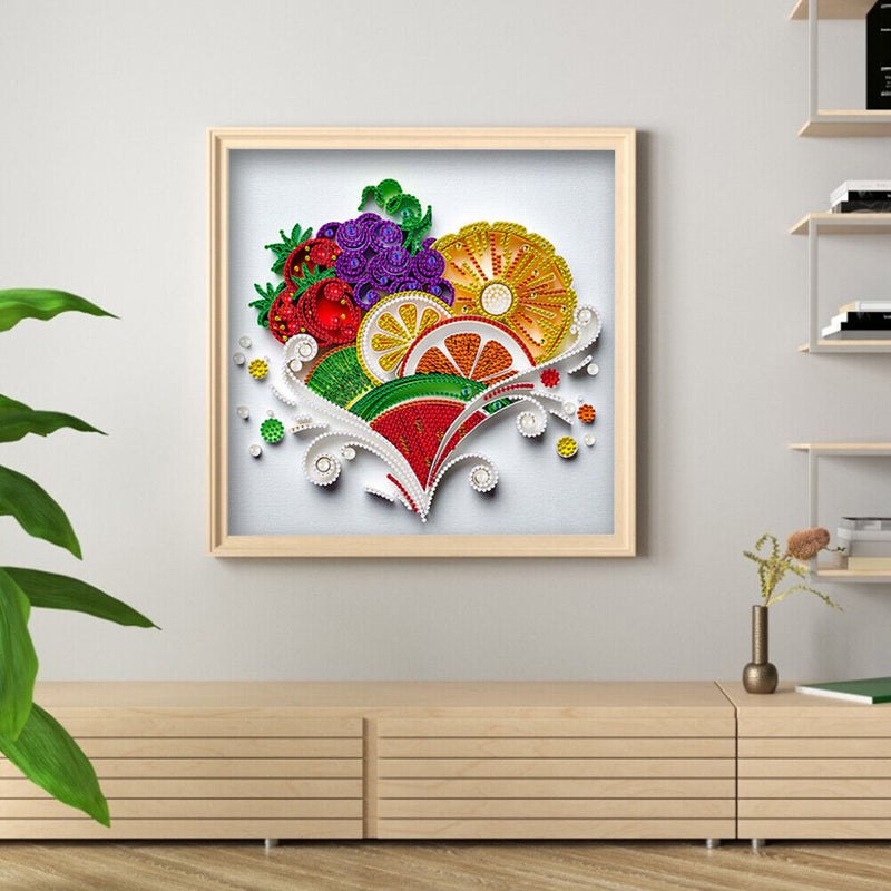 DIY Fruit Love Drawing Part Special Shape Diamond Mosaic Painting Kit Room Decor