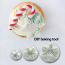 3pcs Plastic Snowflake Embossing Mould Fondant Cake Decoration DIY Baking T