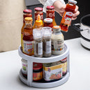 Rotation Cabinet Organizer Storage Spice Drink Cosmetic Storage Rack Tray Newly