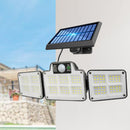 LED Wall-Mounted Solar 3 Head Motion Sensor Garden Outdoor Light (168LED) Newly