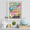 Butterfly English Calligraphy Diamond Painting Kits Full Round Drill Home Decor