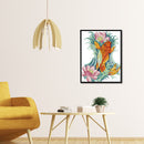 Part Embroidery Carp Flower Printed Cross Stitch Cotton 2-Beach 14CT Needlework