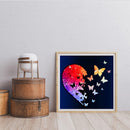 DIY Oil Paint by Numbers Half Heart Butterfly Hand Painted Acrylic Drawing