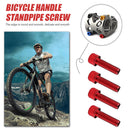 4pcs Bicycle Handlebar Stem Screw Bike Fixed Riser Bolts (M6x18mm Red)