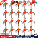 10pcs Ice Fishing Sharpened Treble Hooks Carbon Steel Mini Hook Red (10) Newly