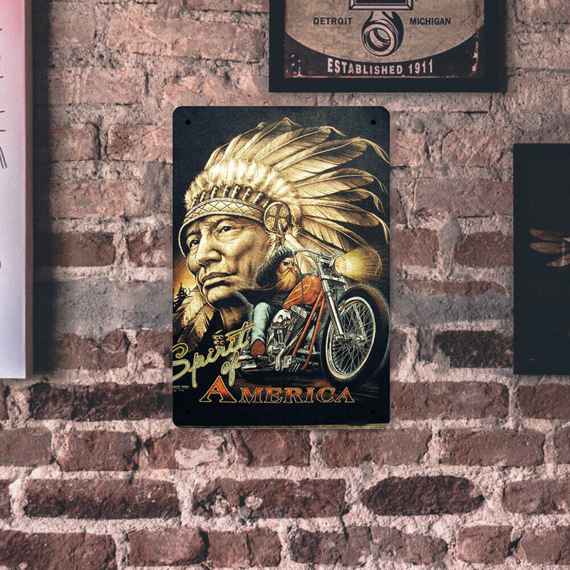 Metal Signs Ride a Motorcycle Iron Painting Wall Art Plaque Poster 20x30cm