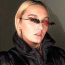 Narrow Sunglasses Fire Flame Wave Sun Glasses Fashion Sunglasses Rimless