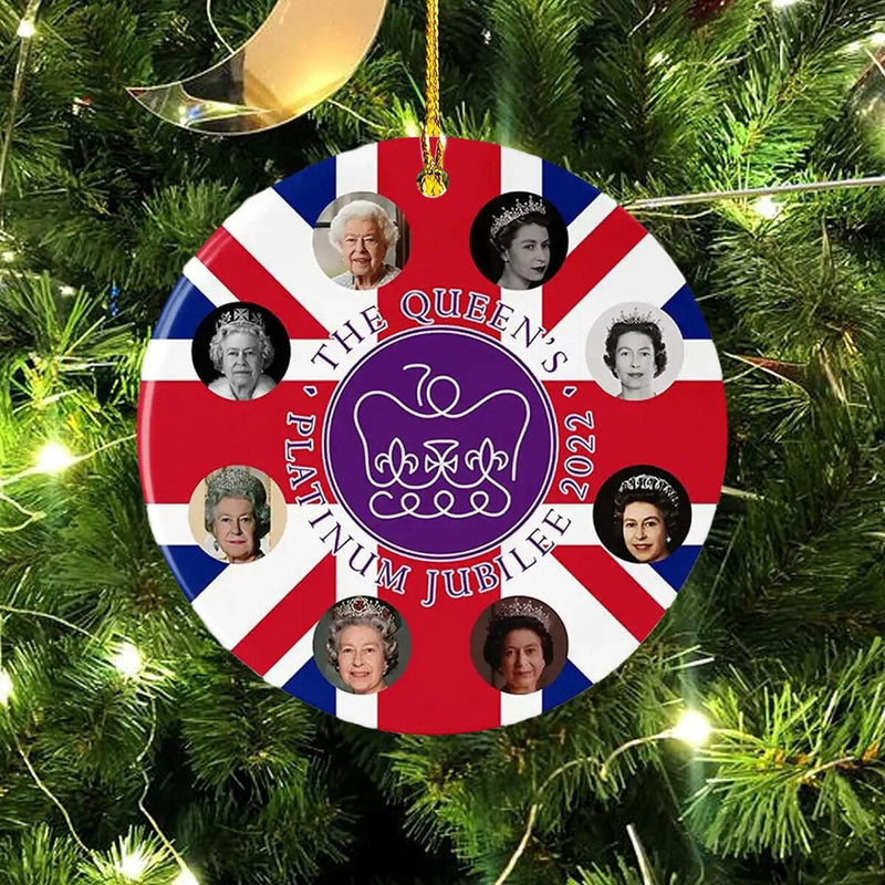 Jubiläums-Ornament, Platin-Jubiläumsartikel, Platin-Jubiläumskugel der Königin.
