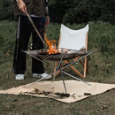 Fire Pit Mat Fiberglass Camping Stove Grill Mat for Patio Lawn (45x45cm) Newly