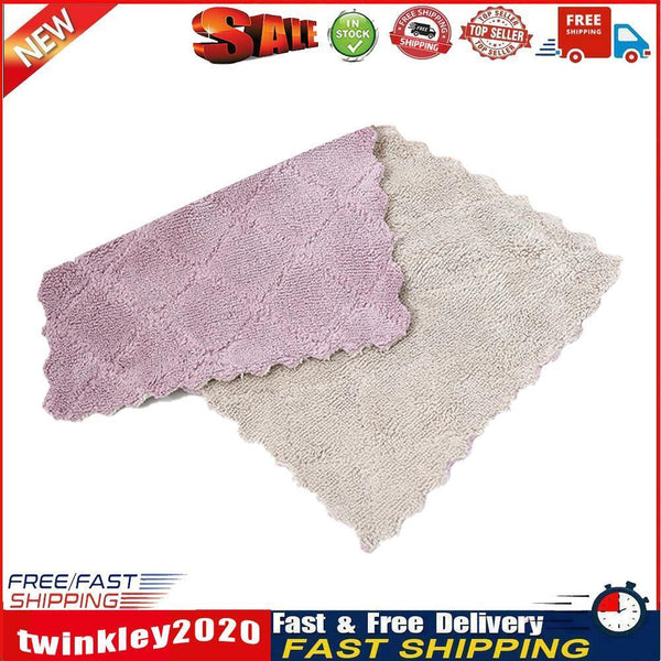 1pcs Household Absorbent Cleaning Cloth Dishcloths Non-stick Oil Towels Newly