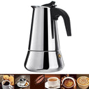 Big Belly Stove Mocha Coffee Pot Moka Stainless Steel Coffee Maker (200ml) Newly