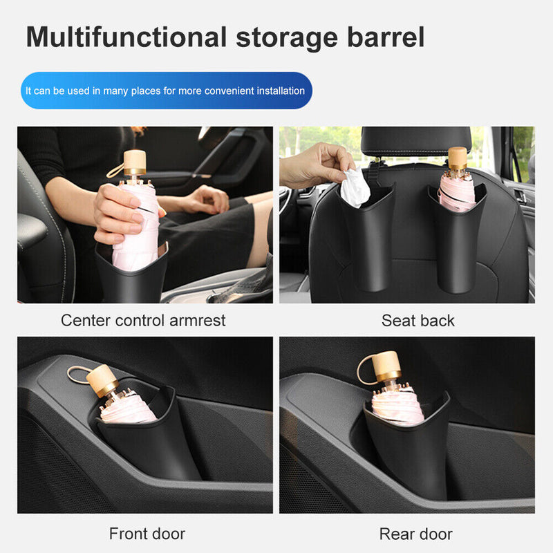 Car Umbrella Storage Box Organizer Bucket Auto Hanging Water Bottles Rack Newly