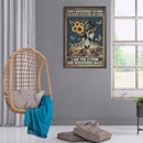 11CT Full Cross Stitch Sunflower Girl Back Counted DIY Cotton Thread Needlework