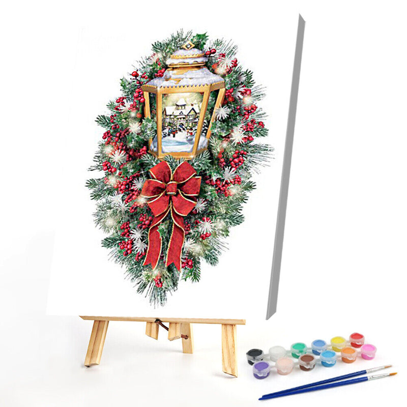 Frameless Painting By Numbers Christmas DIY Handmade Drawing On Canvas Gifts