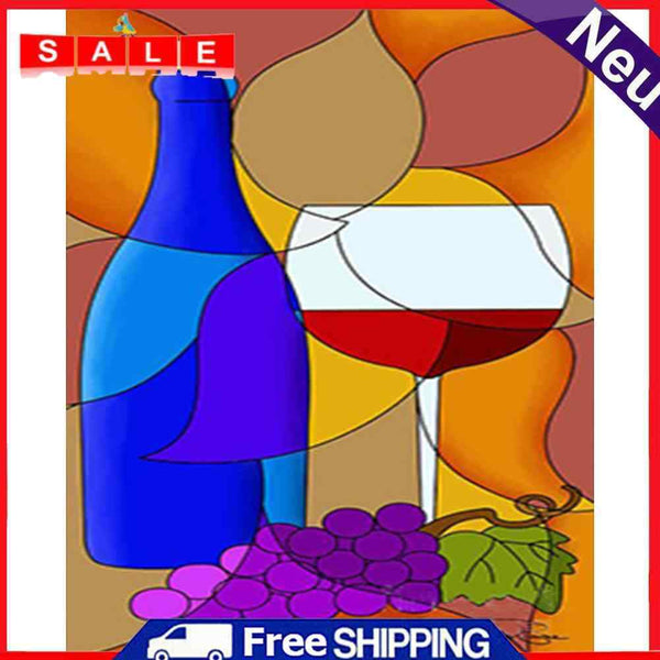 Wine and Grape Oil Paint By Numbers Kits Canvas Drawing DIY Coloring Picture Art