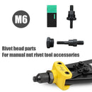 Rivets Nuts Insert Flat Head Threaded Nut for Hand Riveter Gun Tools (M6) Newly