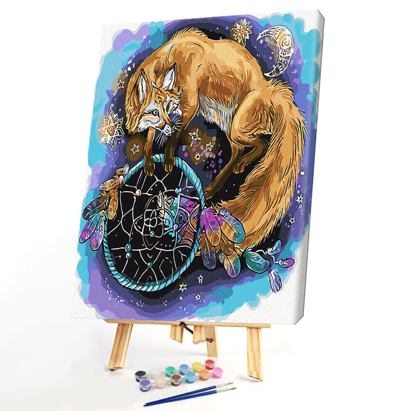 DIY Wolf Dreamcatcher Digital Painting By Numbers Canvas Oil Mural Wall Arts Kit