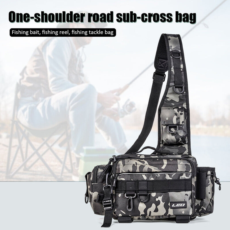 Outdoor Fishing Tackle Bags Fishing Reel Lure Single Shoulder Crossbody Bag