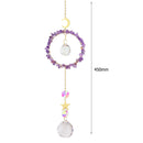 #A Crystal Diamond Prisms Hanging Curtain Chaser Light Catcher Moon Star Pendant