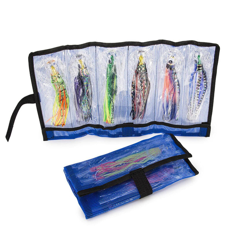 6 Pcs Seawater Fishing Trolling Lure Set Tuna Lures Octopus Squid Skirt Baits`