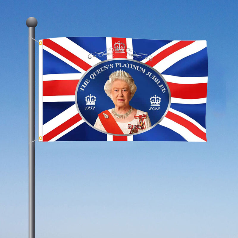 Polyester Giant England Flag Queen Elizabeth II & Attractive Queen Day Flags