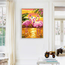 Cross Stitch Kits 11CT Stamped DIY Flamingo Full Embroider Needlework