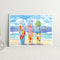 Oil Paint by Numbers Christmas Surfboard Canvas Artwork Living Room Picture Kit