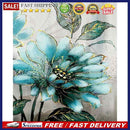 DIY Digital Picture Blue Flowers Frameless Painting By Number Set Handicraft