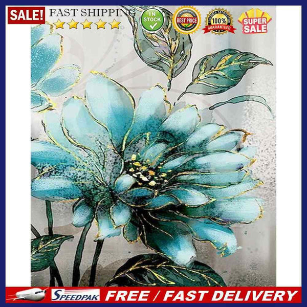 DIY Digital Picture Blue Flowers Frameless Painting By Number Set Handicraft