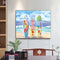 Oil Paint by Numbers Christmas Surfboard Canvas Artwork Living Room Picture Kit