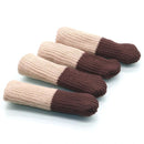 20pcs Cute Table Chair Leg Cover Foot Sock Floor Protectors (Beige+Brown)