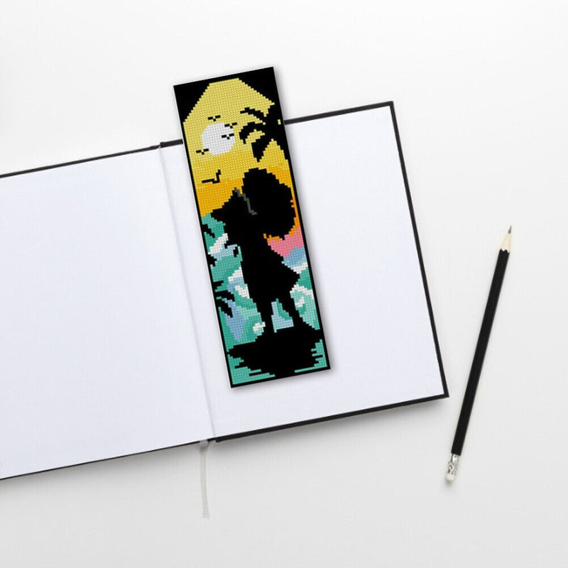 18x6cm Cotton DIY Bookmark 12CT Counted Night View Kit Cross Stitch (G)