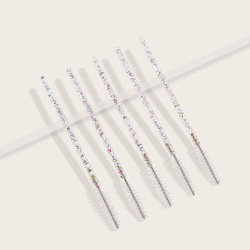 50pcs Professional Eyelashes Comb Makeup Brushes Beauty Tool Kits for Women