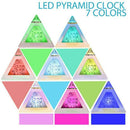 Portable Kids Wake Up Light Alarm Clock 7 Color Backlight Calendar Thermometer