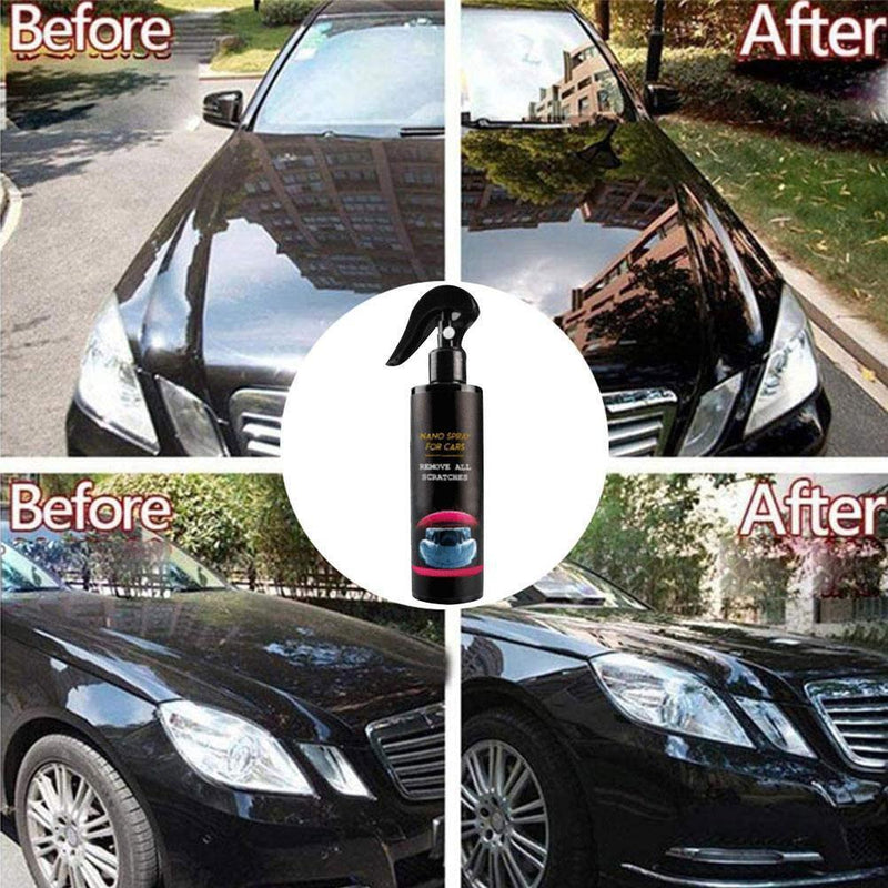 2PCS Nano Car Scratch Remover Spray w Towel Cloth Scratch Eraser Repair 120ml