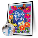 Letter Flowers Canvas Paint By Numbers Oil Hand Painted Home Decor (S228)