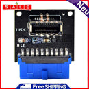 USB 3.0 19-Pin Internal Header to USB 3.1 3.2 Type C Key A Adapter
