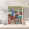Snow Village Oil Painting By Numbers DIY Frameless Art Picture On Canvas