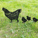 Silhouette Stakes Pile Plug-in Posts Standing Lovely Chick Silhouette