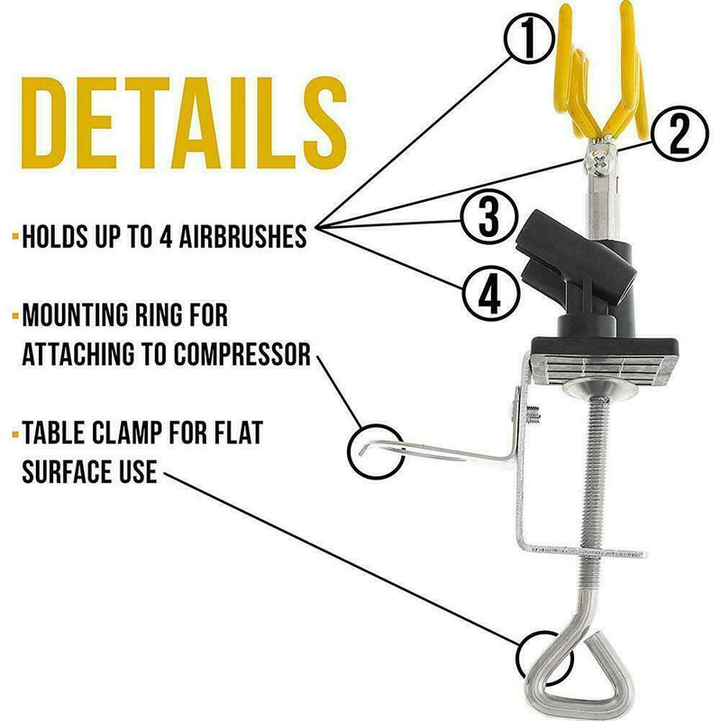Practical Airbrush Holder Clamp Table Station Paint Holder high-qualit U8R9