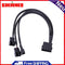 4pin IDE Molex to 3 Port 3Pin/4Pin Cooler Cooling Fan Splitter Cable